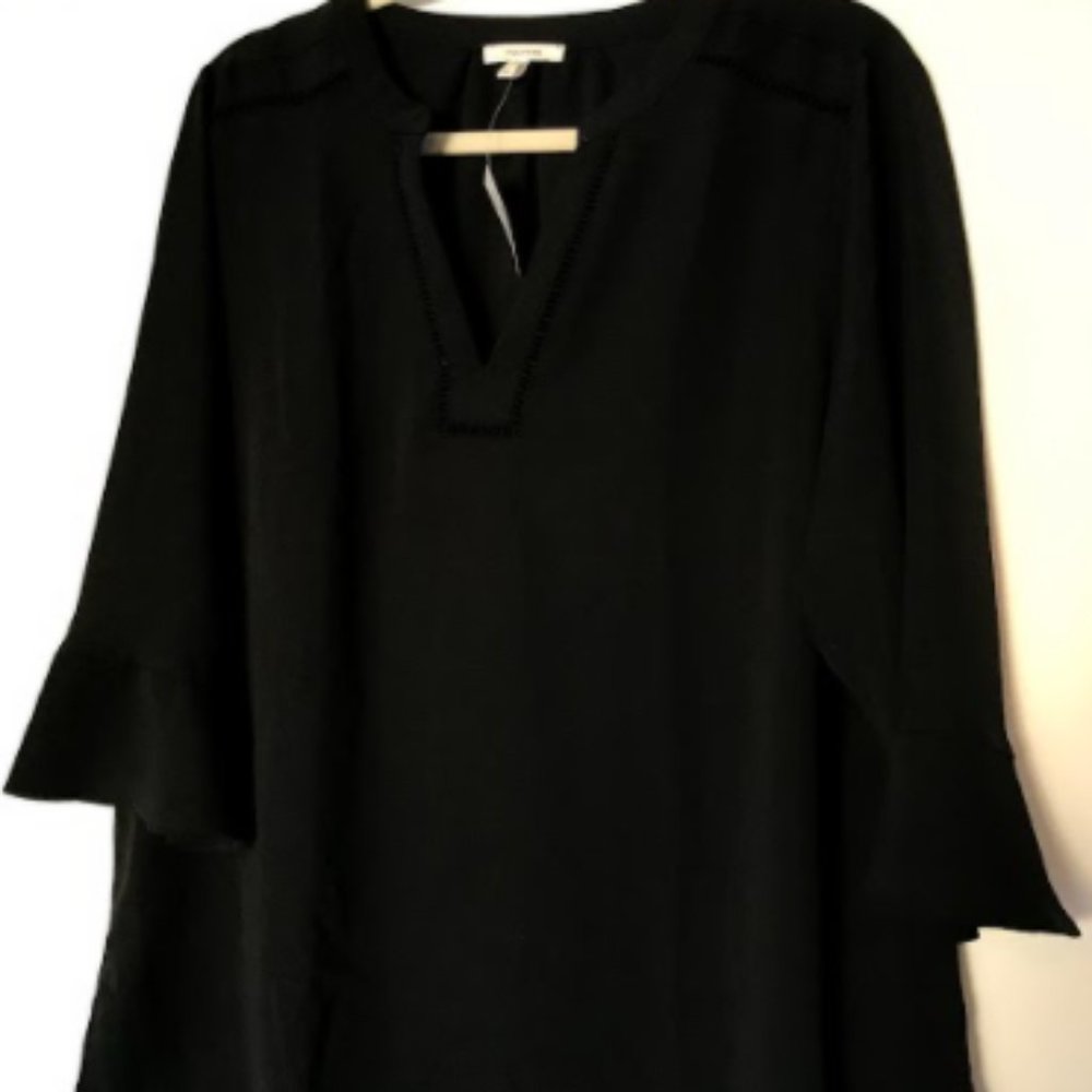 NWT 3/4 flounce-sleeve blouse